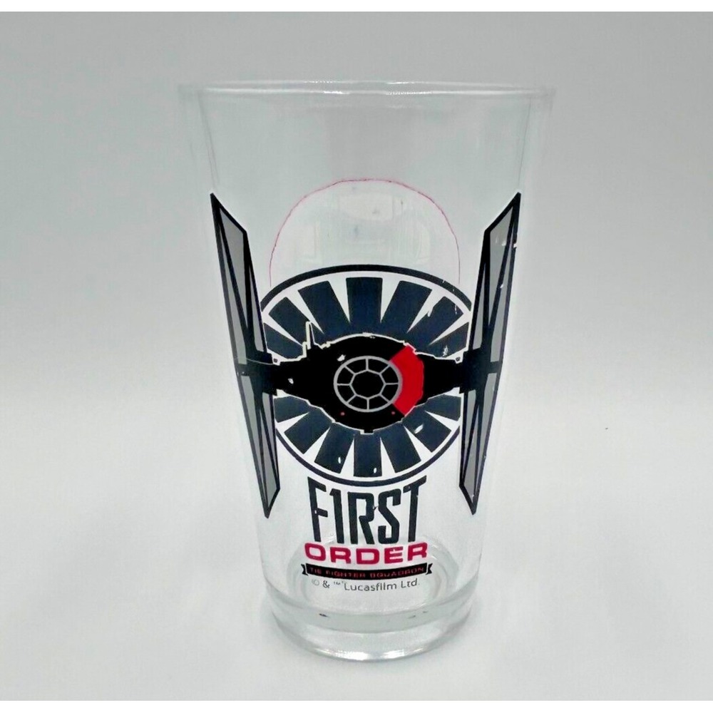 Star Wars Lucas‎ Films First Order Glass Featuring Troop Leader & Tie Fighter